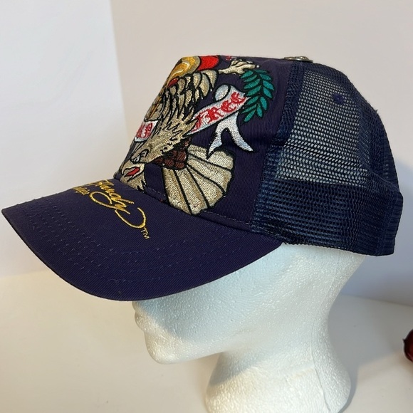 Ed Hardy Vintage Unisex Embroidered Snap Back Trucker Cap - Picture 6 of 12